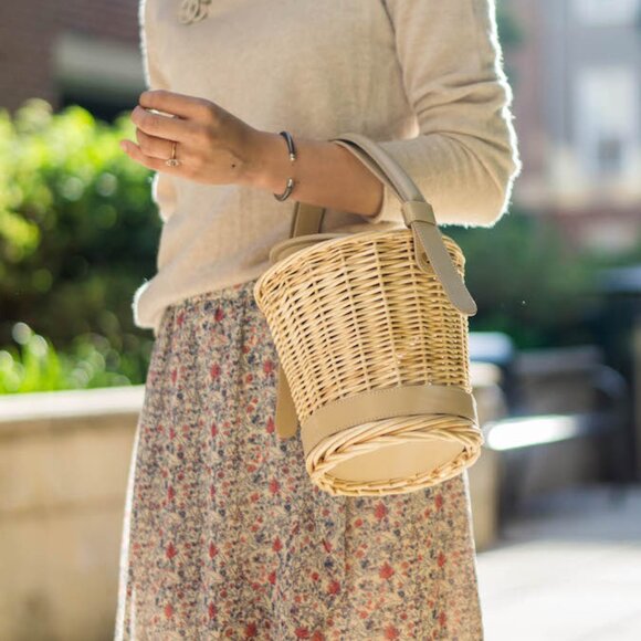 Polene Handbags - RARE Polène L’Osier Basket Bag in Sand